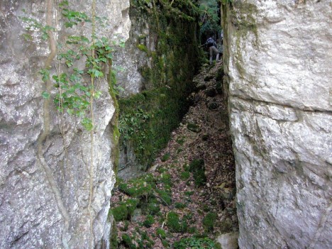 Rochers de la Cra, Grande crevasse Nord, avr. 2008