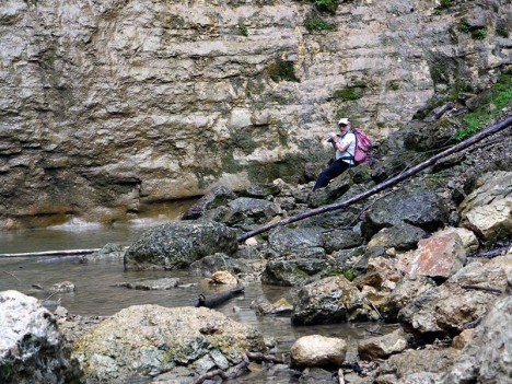 Antoine filme la Cascade de Luizet