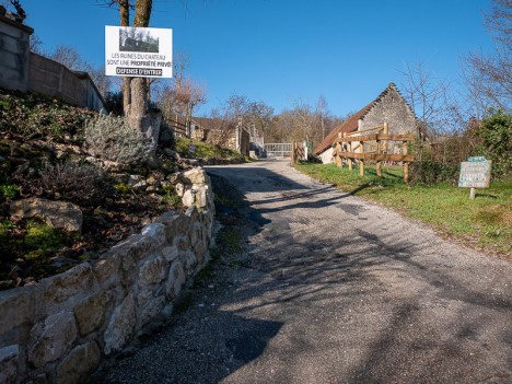 Accès au chemin communal du Château de Cordon, fév. 2021