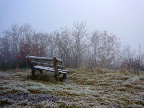 Banc sur le sentier de l'eau de Brégnier-Cordon