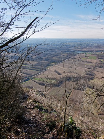 Dans la descente de la falaise sous la Graye