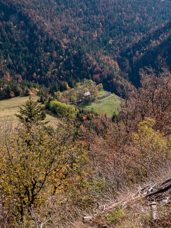 Le Chalet d'Arvière en contrebas, oct. 2020