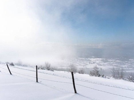 En février sur le Mont Pela