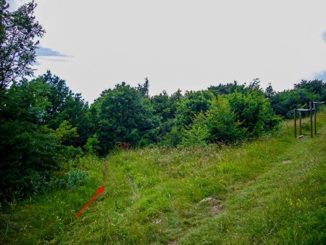 Le point de départ du raccourci de descente