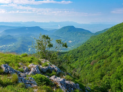 En contrebas de la cime du Mollard Rond