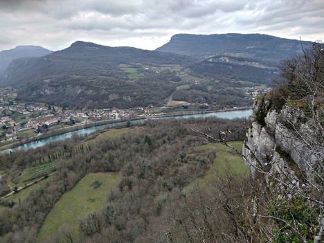 Le Grand Thur et la Croix de Saint Clair depuis le belvédère, févr. 2023