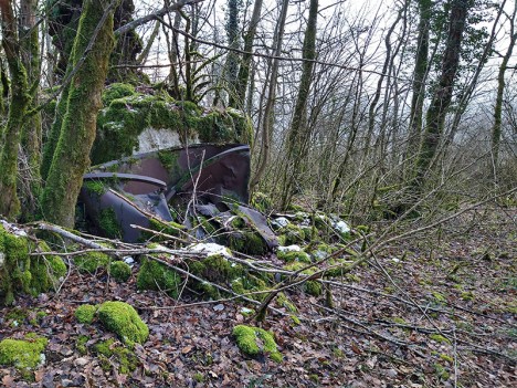 Restes d'un fourneau à charbon de bois, janv. 2023