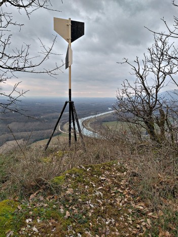 Le signal du Mont de Cordon 401 m, févr. 2023