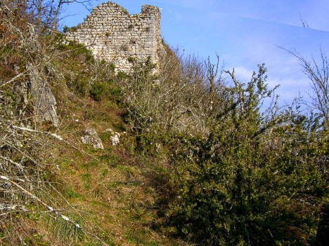 Donjon ruiné du château de Tavollet, Peyrieu
