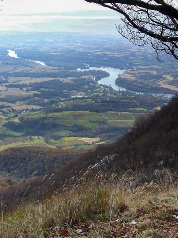 Point de vue des Prés Froids : Groslée et le Rhône