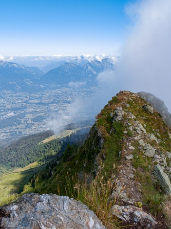 Sur l'arête Nord de la Dent du Corbeau, août 2009