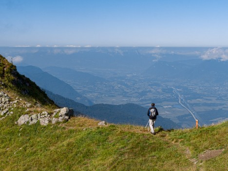 Au débouché du sentier du Chalet de l'Ébaudia, août 2009