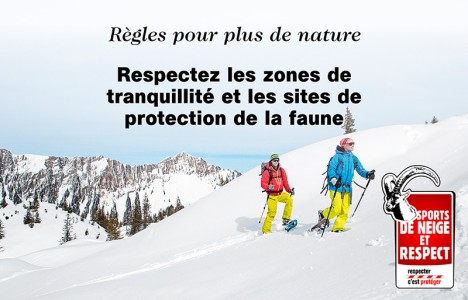 Sports de neige et respect - Respecter c’est protéger – image © natur-loisirs.ch