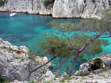 Au mouillage dans la Calanque d'En Vau