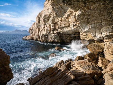 Ressac dans la Calanque de l'Escu