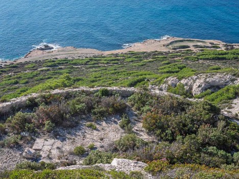 Dallage de la batterie du Four de Caux
