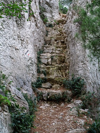 Escalier du sentier du Président Antoine Pellicé