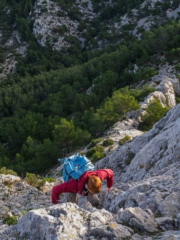 Ressaut de l'arête E du Sommet de Marseilleveyre