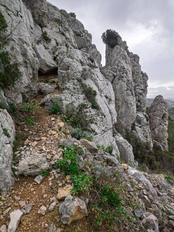 Passage escarpé, Vallon Mestrallet