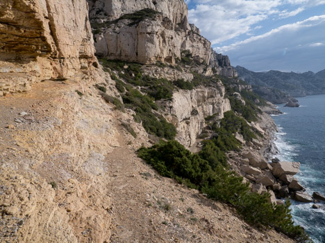 Sortie de la traversée de la Corniche du Pêcheur