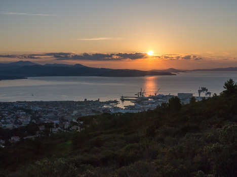 Lever de soleil sur la Baie de la Ciotat