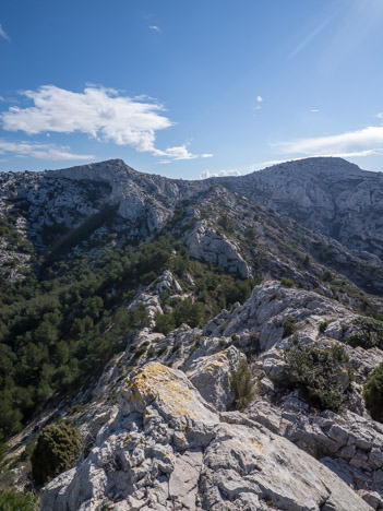 Sommet de Marseilleveyre, descente vers le Col de la Selle