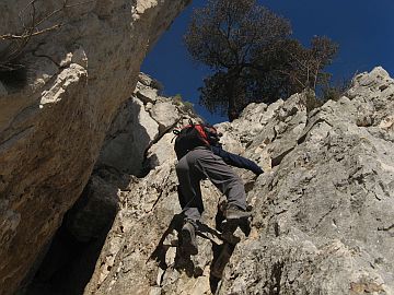 Passage clé de la Cheminée du Diable