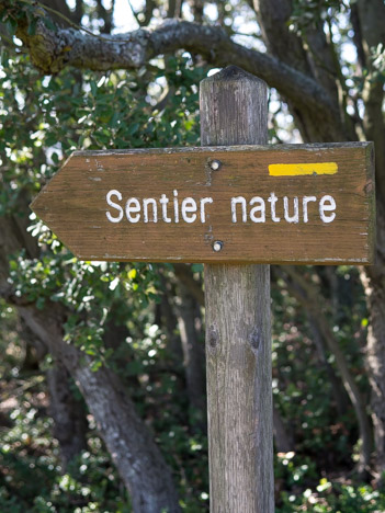 Sentier nature, mais sans lien hypertext…