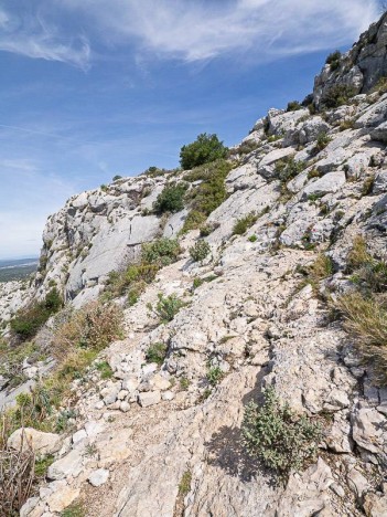 Les gradins du Pas de l'Escalette