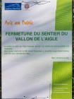 Fermeture définitive du sentier du Vallon de l'Aigle