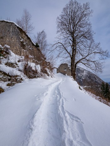 Entrée du Château de Montbel, janv. 2015