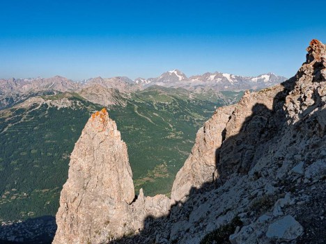 Le Massif des Écrins depuis la Crête de Malefosse