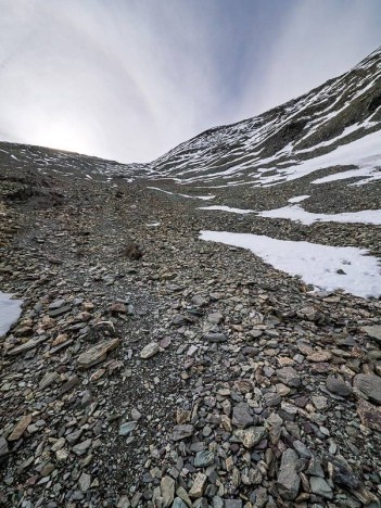 Combe pierreuse de la Pointe des Cerces