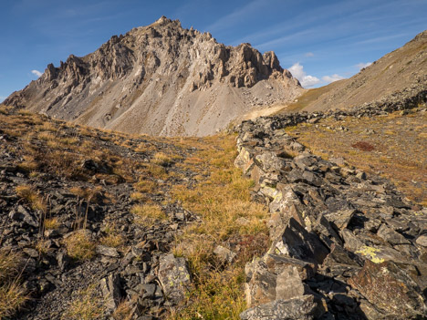 Versant Est du Grand Aréa depuis la crête de Cristol