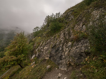 Passage clé de la descente du Rocher Saint-Pierre