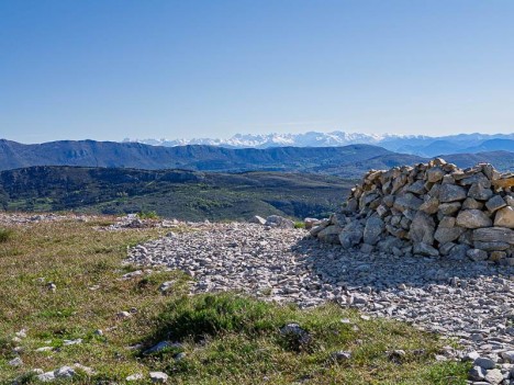 Le Mercantour enneigé depuis le Haut Montet