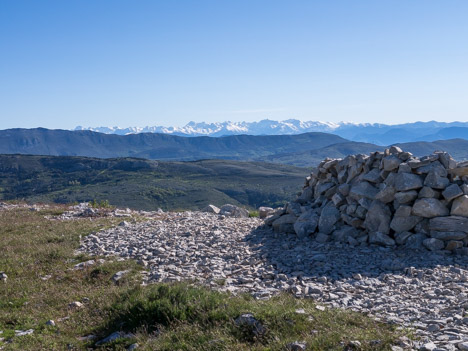 Le Mercantour enneigé depuis le Haut Montet