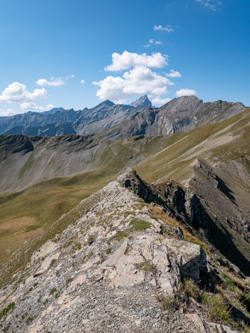 Sur l'arête Sud-Ouest de la Paroi du Midi, août 2019