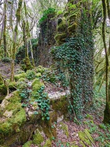 Vestige d'un cadre de fenêtre du Moulin de Verbois