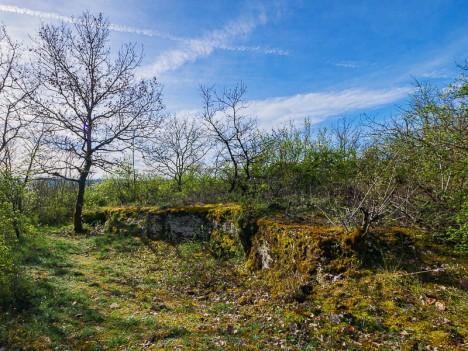 Traces d'exploitation d'anciennes carrières