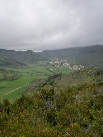 Belcaire depuis le Pic des Sarrasis