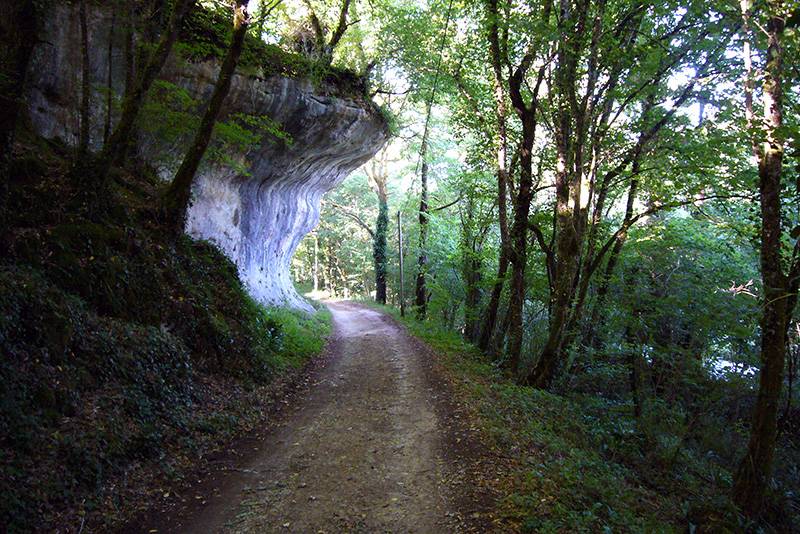 Majestueux encorbellements des falaises de la vallée de la Beune