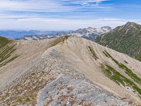 Parcours de crête jusqu'au Crêt Lognan
