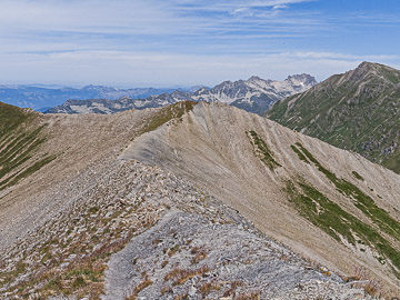 Parcours de crête jusqu'au Crêt Lognan