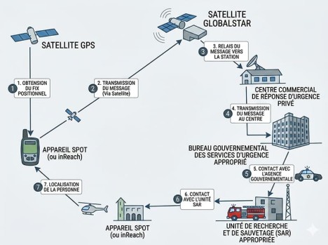 Chaîne de communication avec les services d'urgence