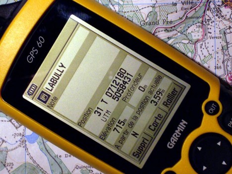 Position UTM mesurée en mètres sur un GPS