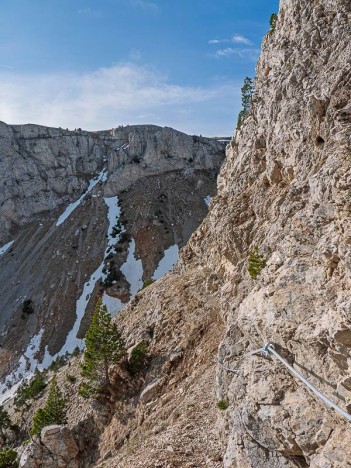 Le Pas du Fouillet, passage câblé