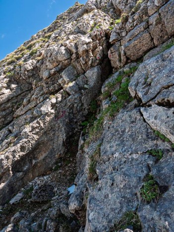 Petite Sœur Sophie, fissure clée de la traversée