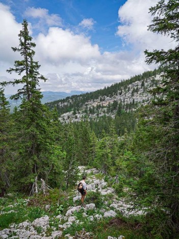 En approche de la Draye des Bergers