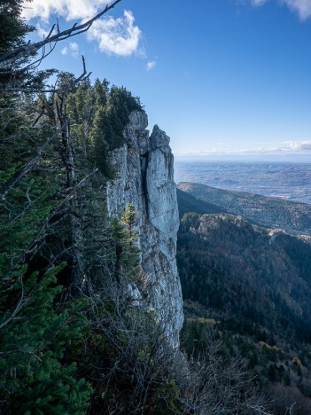 Gendarme du Rocher de Combe Noire, depuis les alentours de la Grande Brèche, nov. 2022